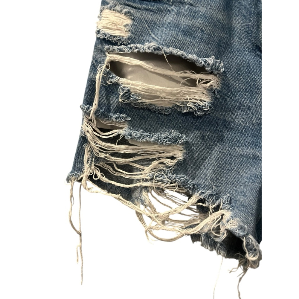 American Eagle Size 4 Highest Rise 90's Boyfriend Denim Jean Shorts Distressed - Picture 2 of 9